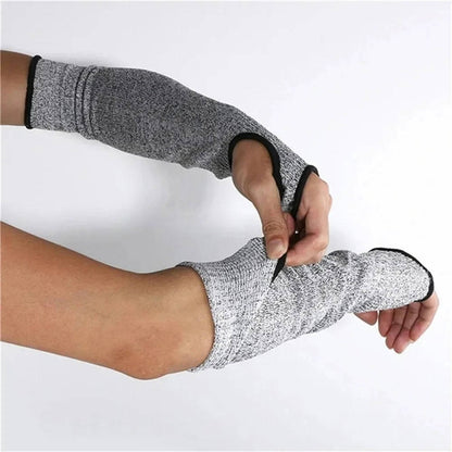 Belro cut resistant sleeves showing durable fabric and secure fit, designed for safety and protection during manual work.