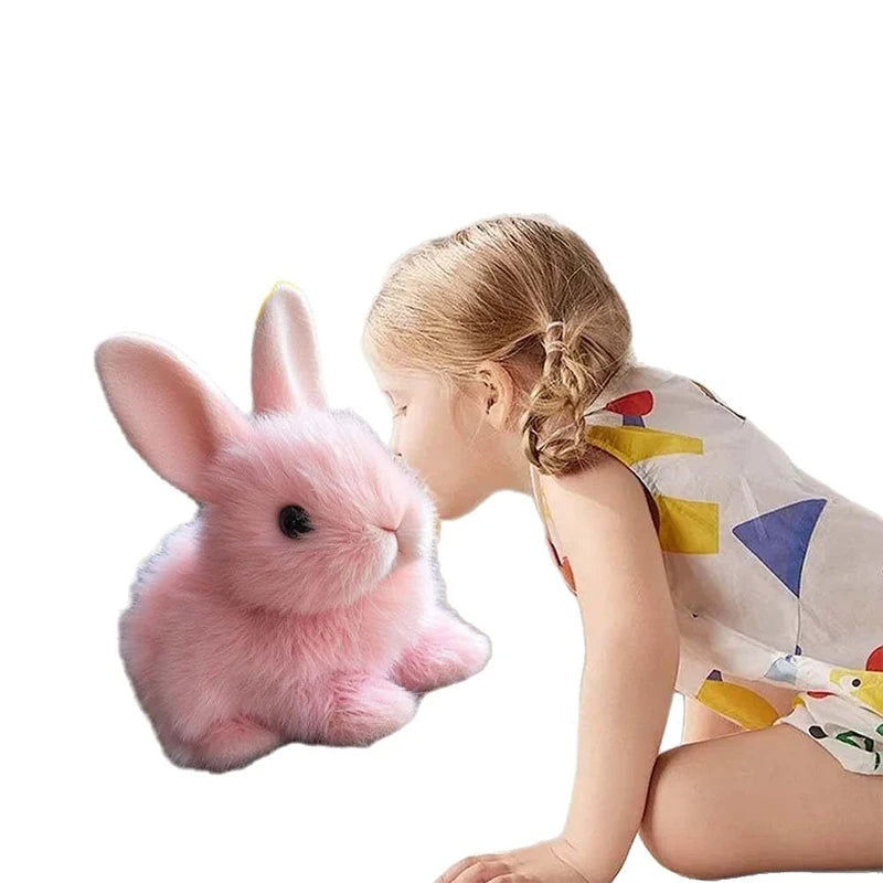 Belro realistic Easter Bunny toy for home holiday decor, featuring soft fur and detailed design for festive Easter decoration.