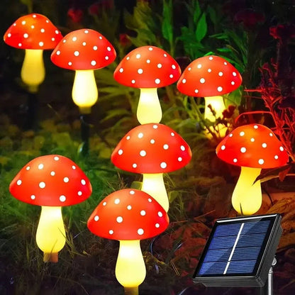 Belro outdoor LED solar lights decorative accessory attached to an umbrella, providing ambient lighting for outdoor spaces.