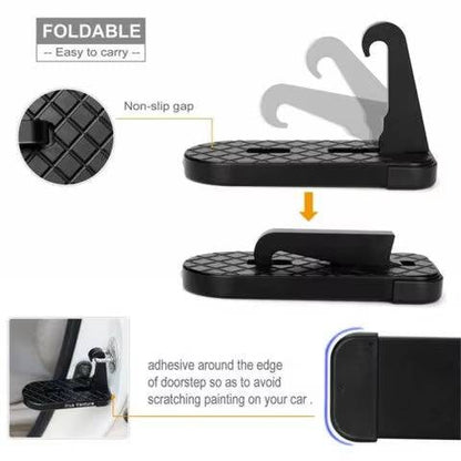 Belro universal fit car door step mounted on vehicle door, ideal for easy access and vehicle maintenance.