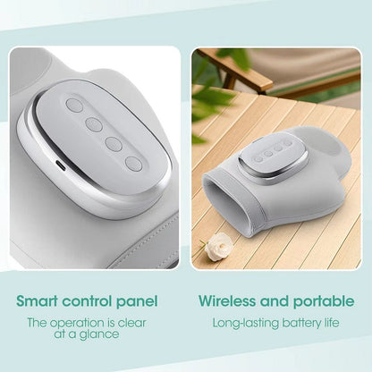 Belro electric hand massager with adjustable settings, black and gray design, and ergonomic shape for soothing personal care.