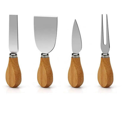 Belro bamboo cheese board with natural wood finish, featuring grooves for cheese and space for serving, ideal for kitchen and dining.