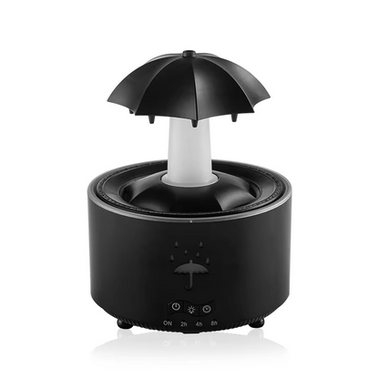Belro Aroma Essential Oil Diffuser displaying a sleek white design with mist and LED lights for aromatherapy.