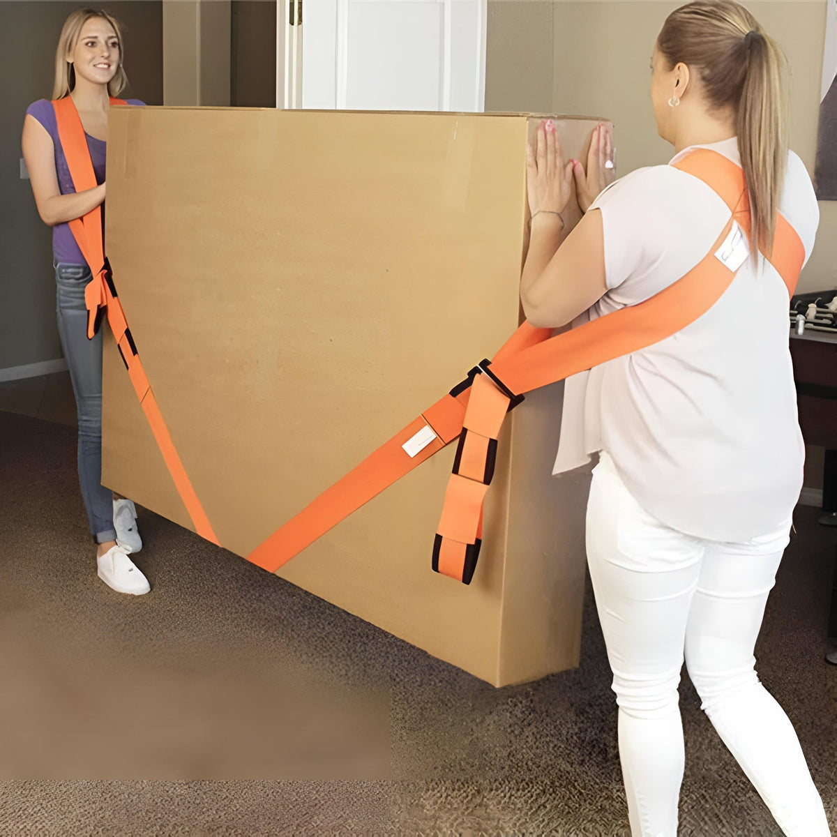 Belro men's moving furniture straps in black, designed for secure furniture lifting and relocation.