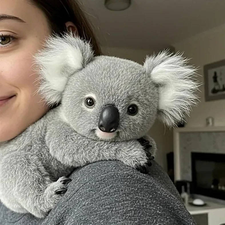 Belro realistic koala stuffed animal plush toy designed for stress relief and anxiety, soft and cuddly for comfort.