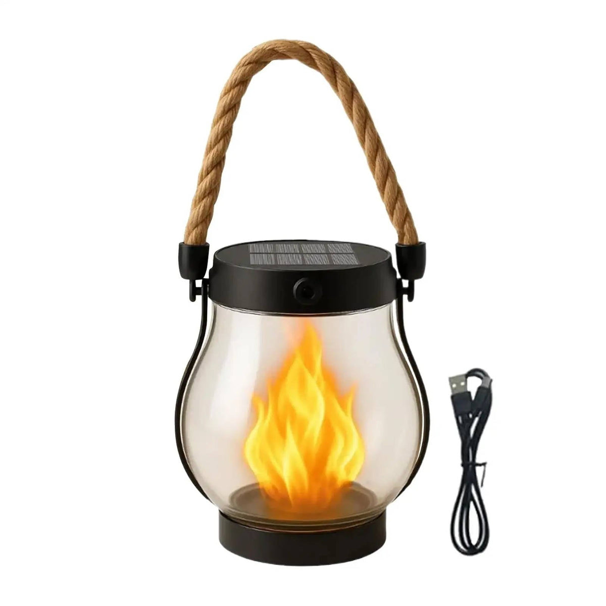 Belro solar outdoor porch flame lantern with warm glow, weather-resistant design, and decorative flame effect for outdoor lighting.