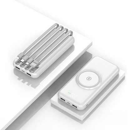 Belro 20000mAh portable charger power bank with USB ports and digital display showing battery level.
