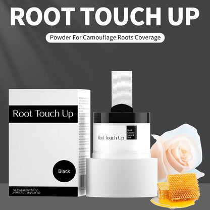 Belro Hairline Powder for thinning hair, close-up of the fine powder in a container, designed to enhance hairline appearance.