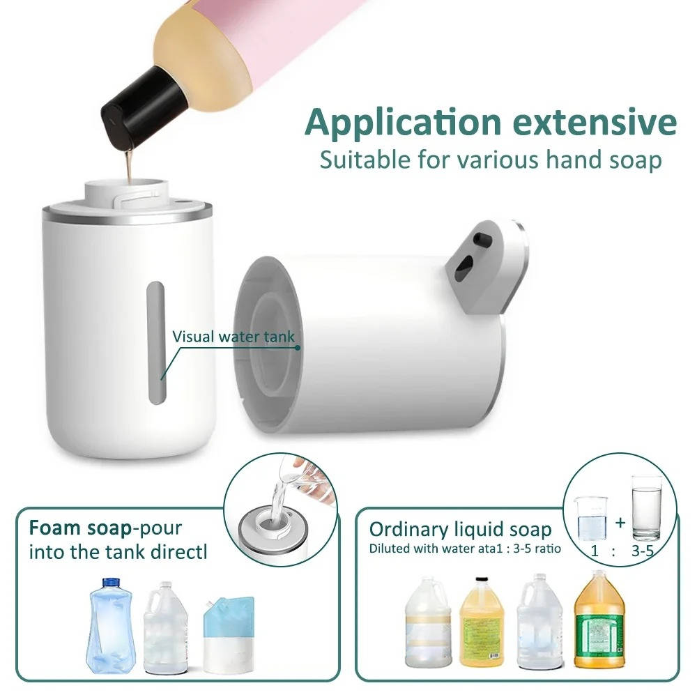 Belro touchless automatic soap dispenser for hands-free soap dispensing in the bath and body care setting.