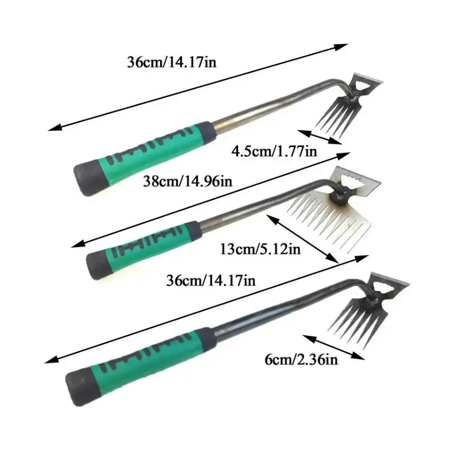Belro heavy-duty weed puller tool for gardening, shown in use, designed for men, durable and ergonomic for weed removal.