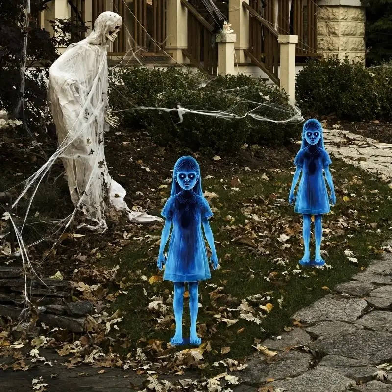 Belro girl ghost Halloween courtyard decoration costume featuring a spooky ghost dress with ghostly details for festive outdoor decor.