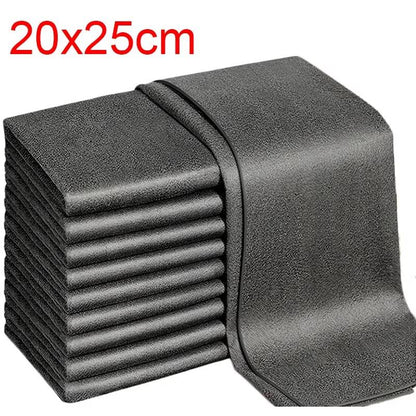 Set of 10 Belro microfiber cloths for cleaning windows, cars, and kitchens, versatile and soft for household use.