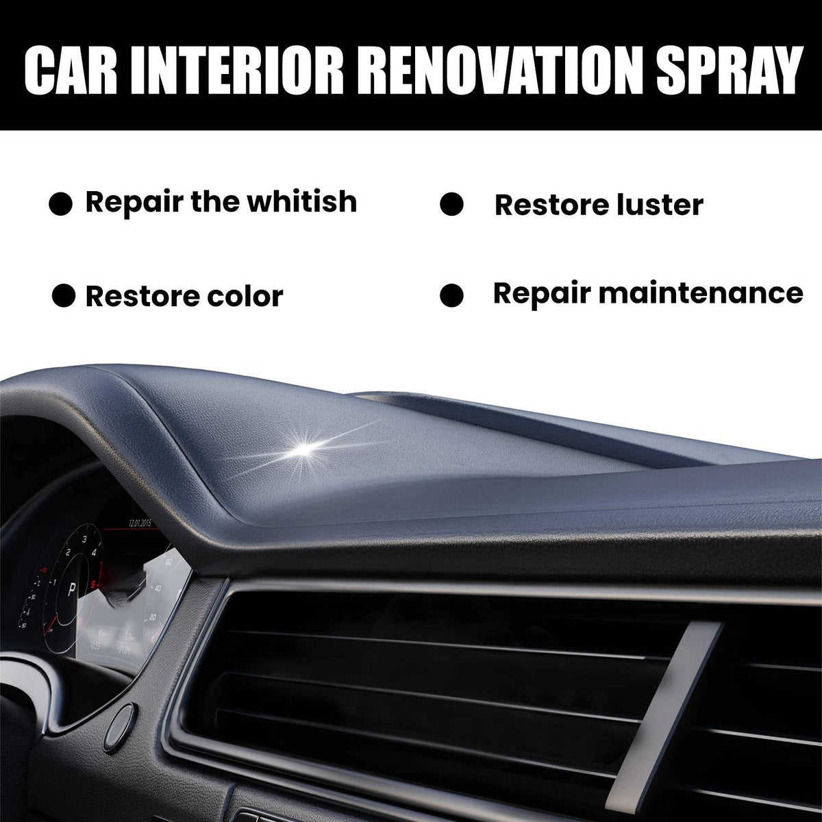 Belro professional car interior cleaner set of 3, includes spray bottles and cleaning tools for vehicle interior detailing.