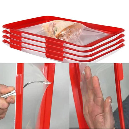 Belro food preservation tray for long-term food storage, featuring multiple compartments in a kitchen setting.