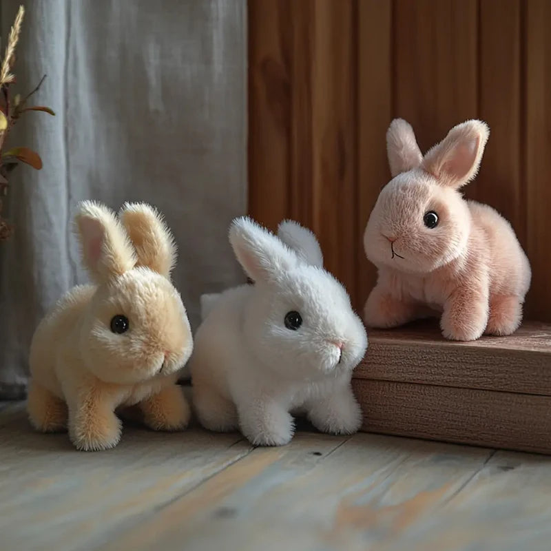 Realistic Belro Easter Bunny toy for holiday home décor, featuring soft fur and lifelike appearance for festive decoration.