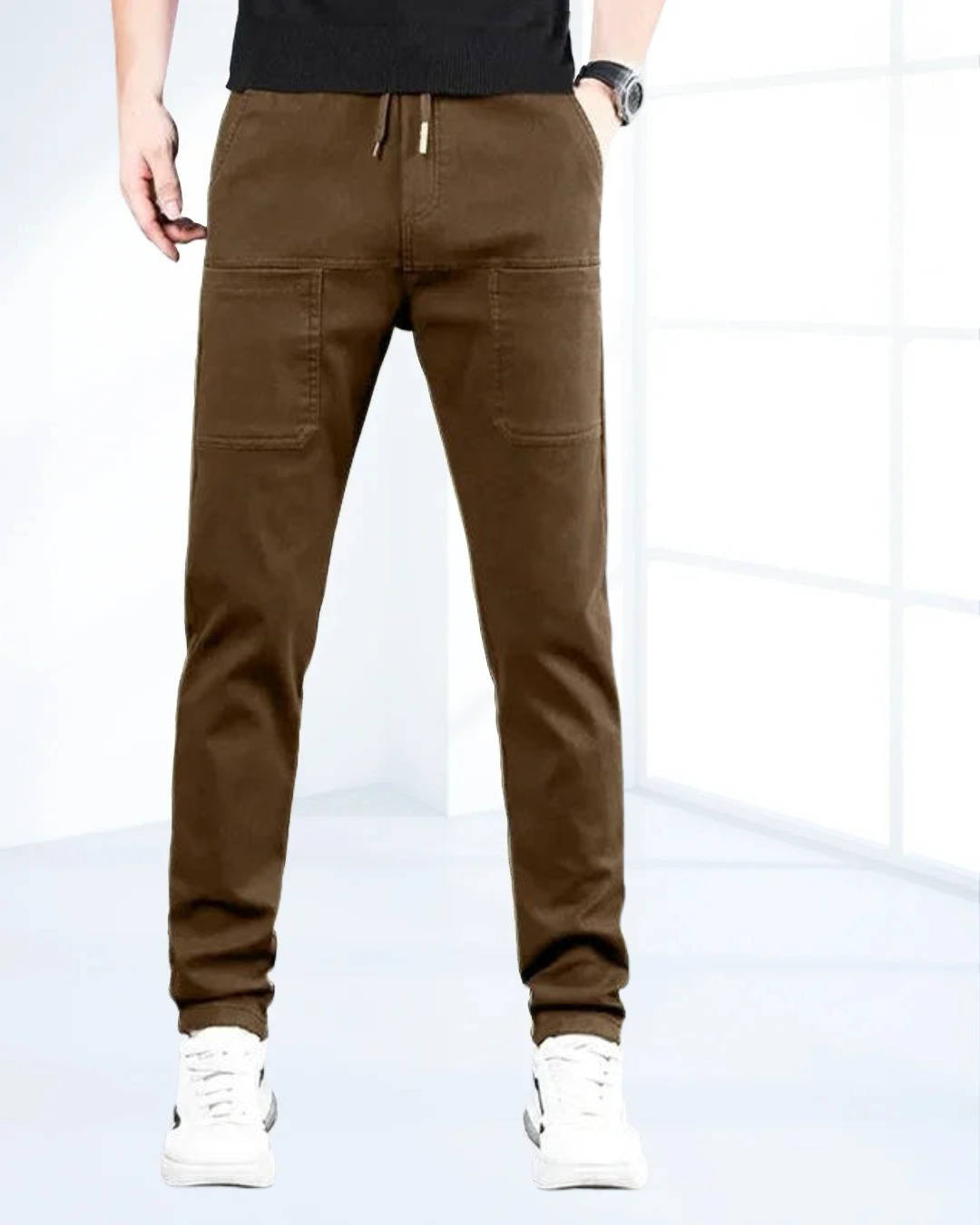 Belro men's high stretch cargo pants with multiple pockets, showcasing a comfortable fit and functional design.