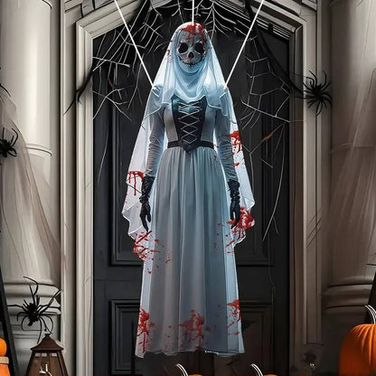 Belro hanging Halloween outdoor decoration with spooky ghost design for home and garden Halloween decor.