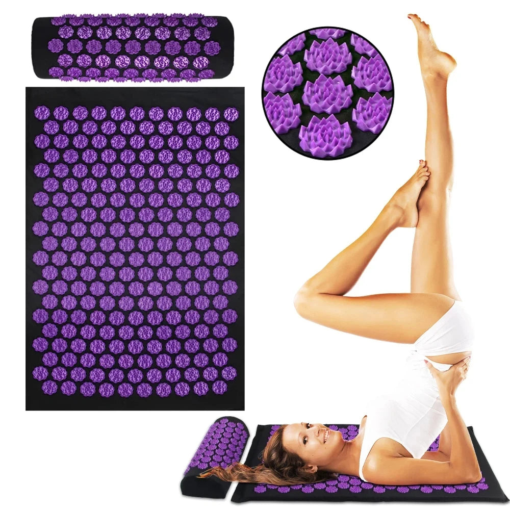 Belro acupressure yoga mat for men with textured surface, designed for yoga and relaxation exercises.
