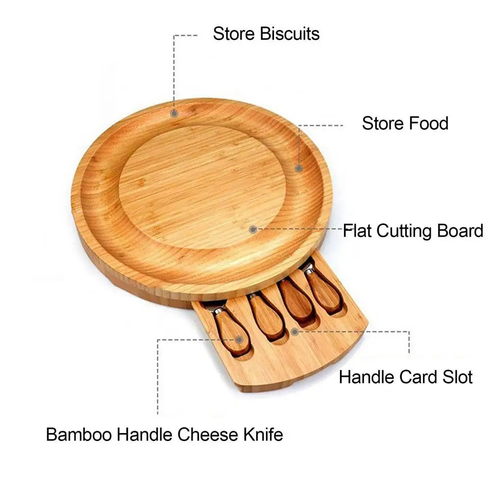Belro bamboo cheese board with a natural finish, perfect for serving cheeses and snacks on kitchen or dining tables.