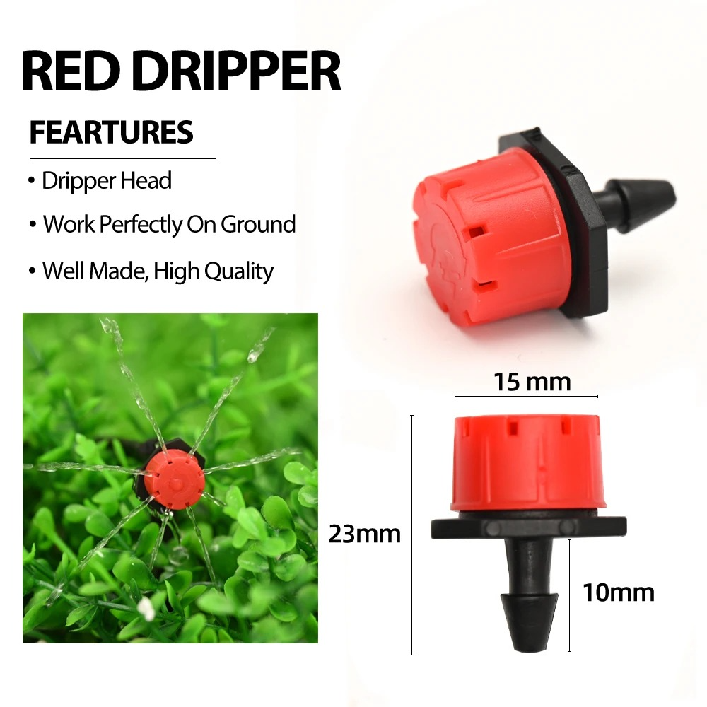 Belro drip irrigation system with automatic timer showing tubing, connectors, and control unit for efficient garden watering.