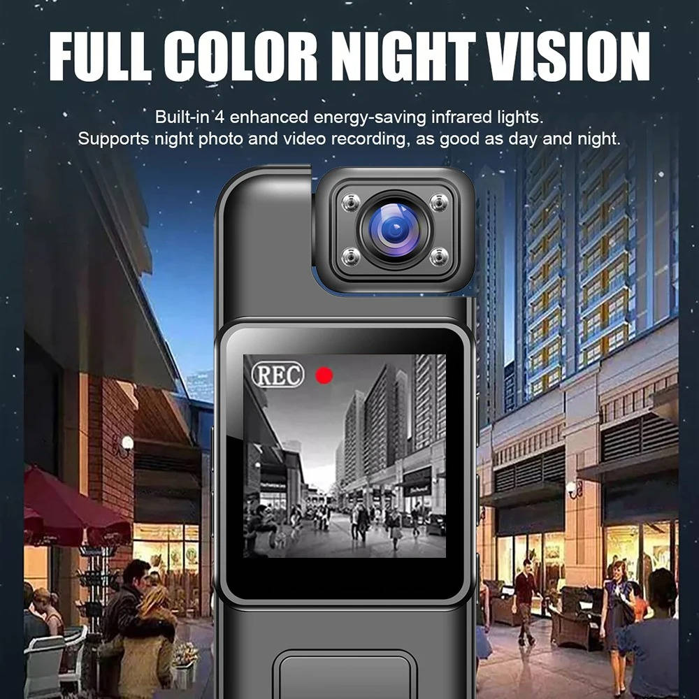 Belro 4K Ultra HD WiFi mini body camera with clip, compact electronic camcorder for discreet recording.