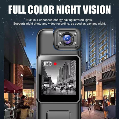 Belro 4K Ultra HD WiFi mini body camera with clip, compact electronic camcorder for discreet recording.