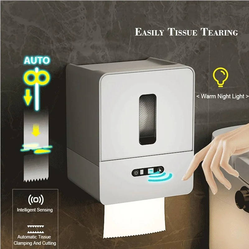 Belro touchless paper towel dispenser mounted on kitchen wall, sleek and modern design for hands-free paper towel access.