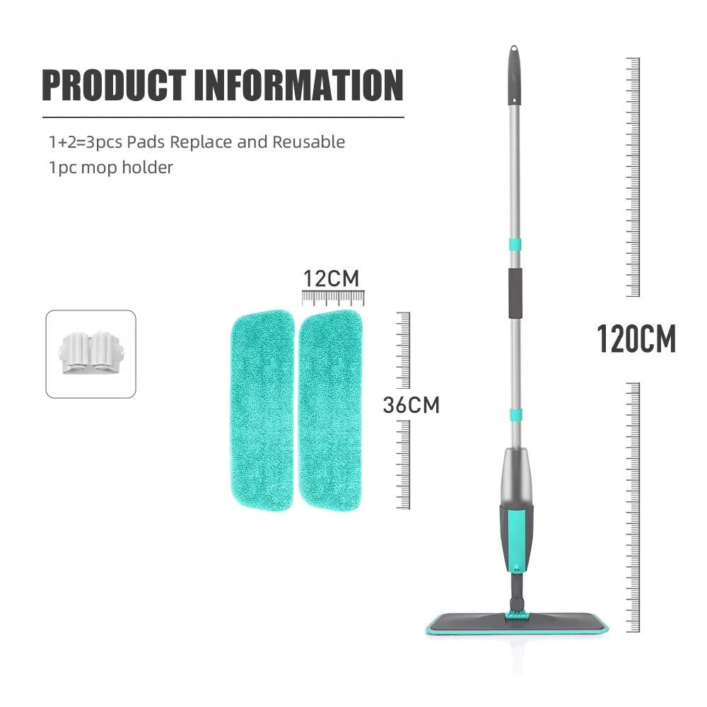 Belro spray mop with adjustable handle and cleaning pad, designed for efficient home and garden floor cleaning.