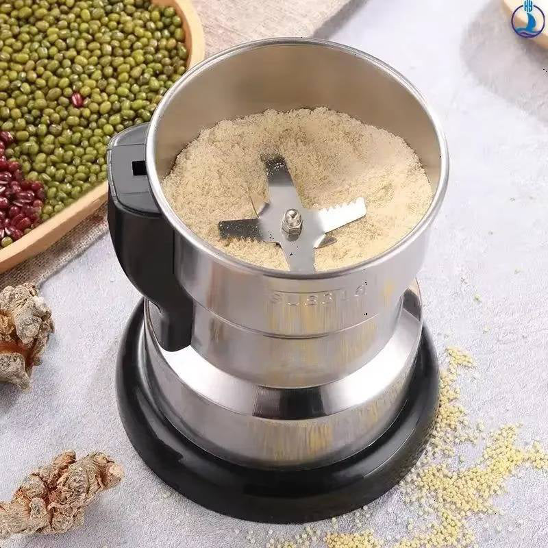 Belro coffee beans grinder for home use, compact electronic appliance with a transparent bean hopper and grinding mechanism.