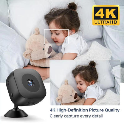 Belro wireless mini security camera mounted on a wall, showing compact design ideal for home surveillance and security.