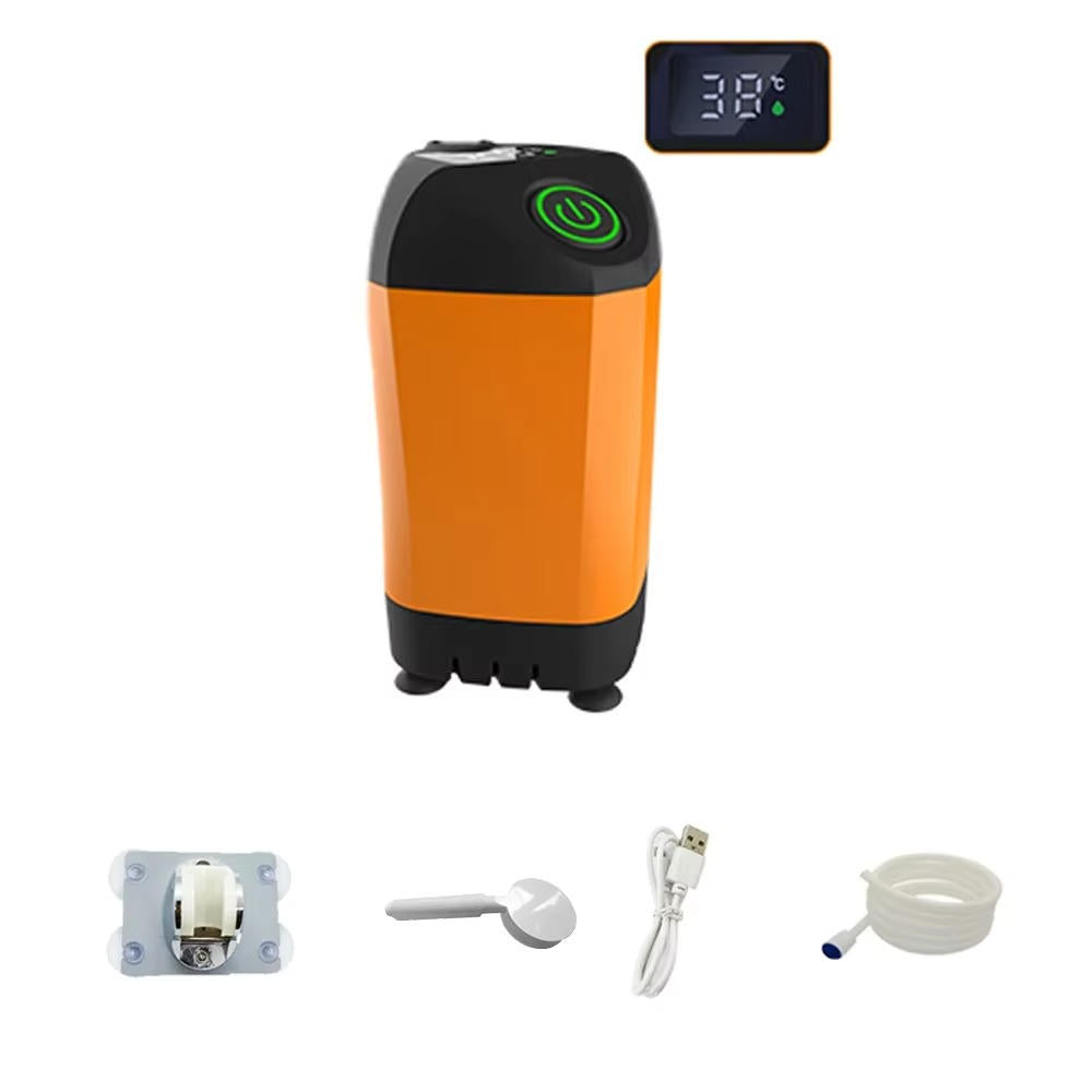 Belro portable camping shower with hose and spray head, ideal for outdoor camping and outdoor home garden use