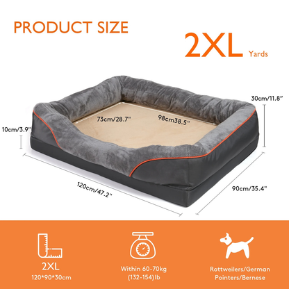 Belro orthopedic dog bed with plush cushioning and supportive sides for comfortable pet rest in a cozy pet supplies setting.