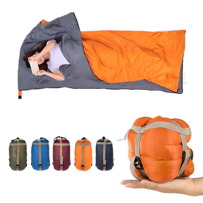 Belro adult sleeping bag shown in a compact, lightweight design ideal for camping and outdoor adventures.