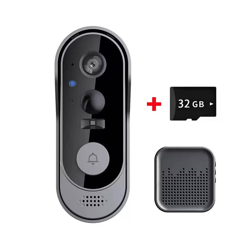 Belro wireless smart video doorbell with high-definition camera, sleek design, and no subscription required for home security.