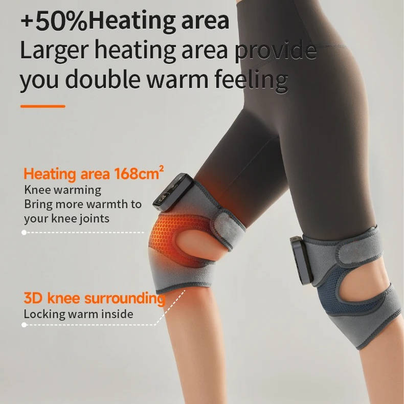 Belro cordless knee massager with heat and vibration, designed as a suspenders accessory for pain relief and therapeutic comfort.