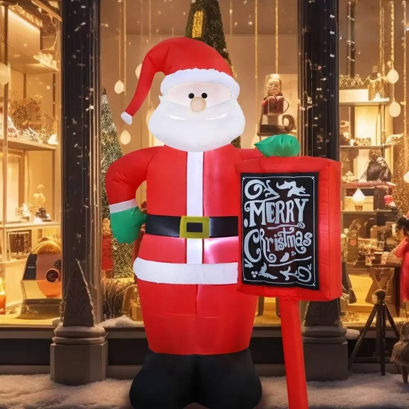 Belro Santa Christmas outdoor umbrella decoration with festive holiday design and vibrant colors.