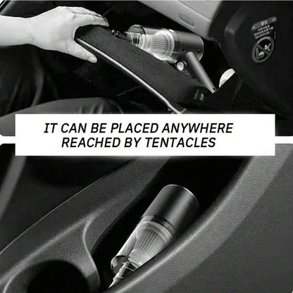 Belro cordless car cleaning vacuum cleaner with compact design, handheld style, and dust collection in use inside a vehicle.