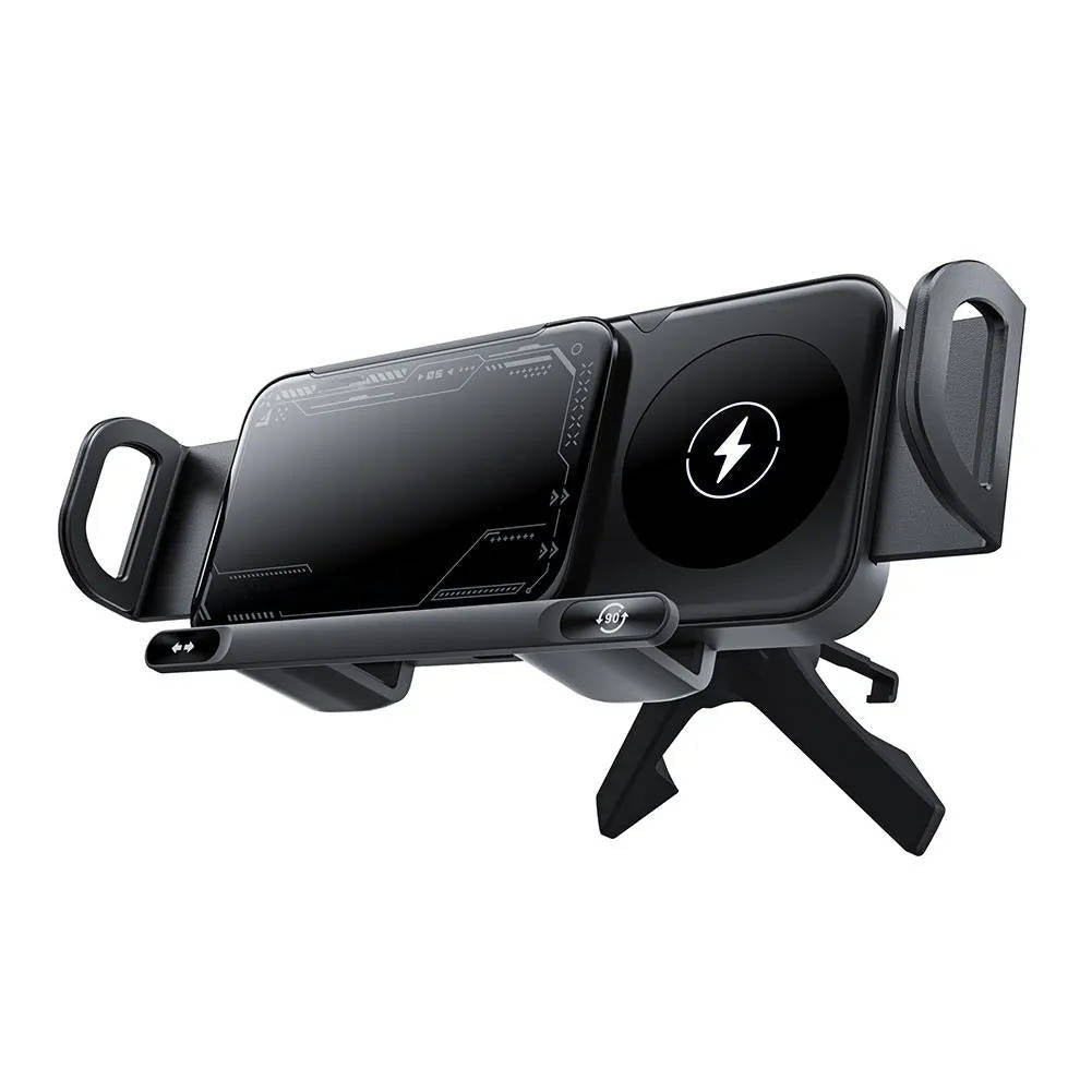 Belro wireless fast car charger for phone and tablet, compact electronic device with USB port and LED indicator.