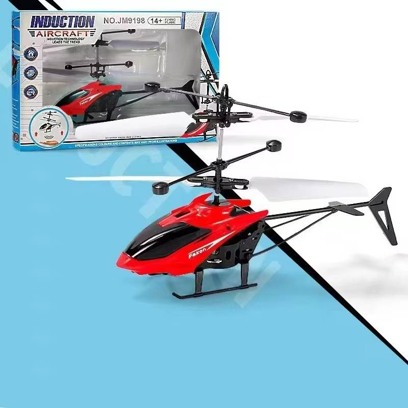 Belro RC helicopter toy with orange and black design, remote control, and spinning rotor, perfect for indoor and outdoor play.