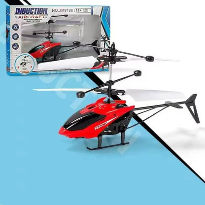 Belro RC helicopter toy with orange and black design, remote control, and spinning rotor, perfect for indoor and outdoor play.