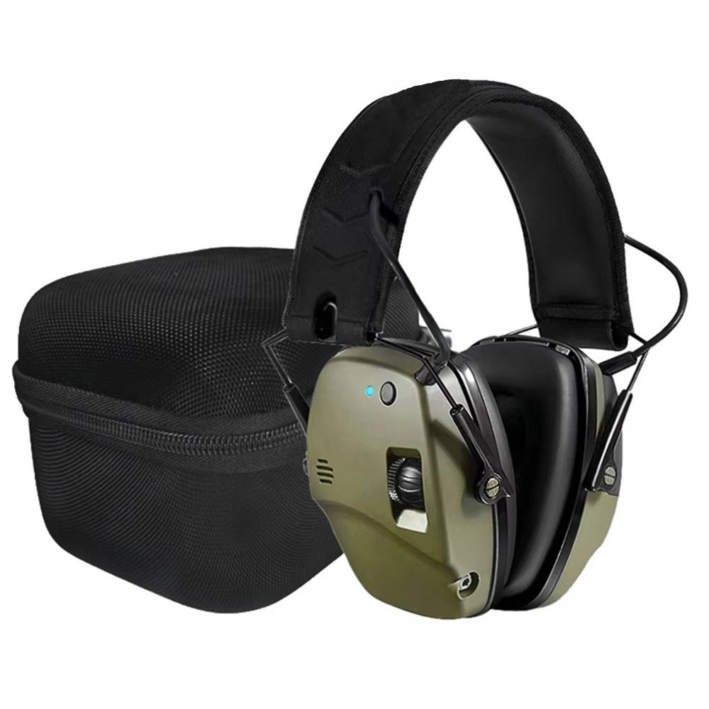 Belro noise cancelling ear muffs for shooting, outdoor hearing protection, with padded headband and adjustable fit.