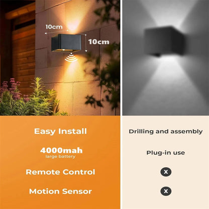 Belro indoor wall light with motion sensor and remote control, modern electronic lighting fixture for home use.