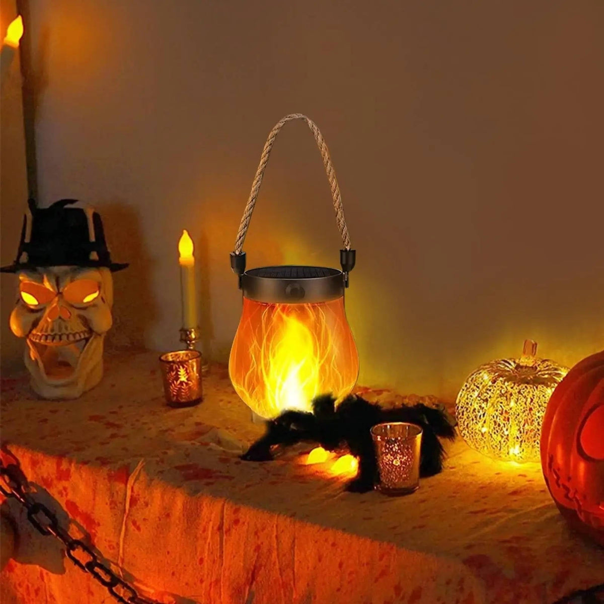 Belro solar outdoor porch flame lanterns providing ambient lighting with a flickering flame design for outdoor spaces.