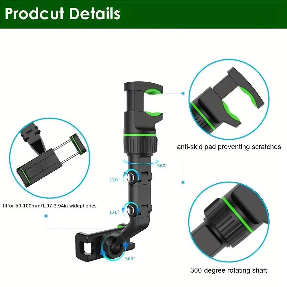 Belro universal cell phone holder mount for car, adjustable electronics accessory attached to a vehicle dashboard.