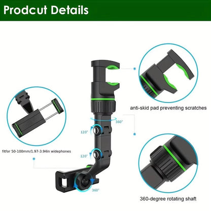 Belro universal cell phone holder mount for car, adjustable electronics accessory attached to a vehicle dashboard.