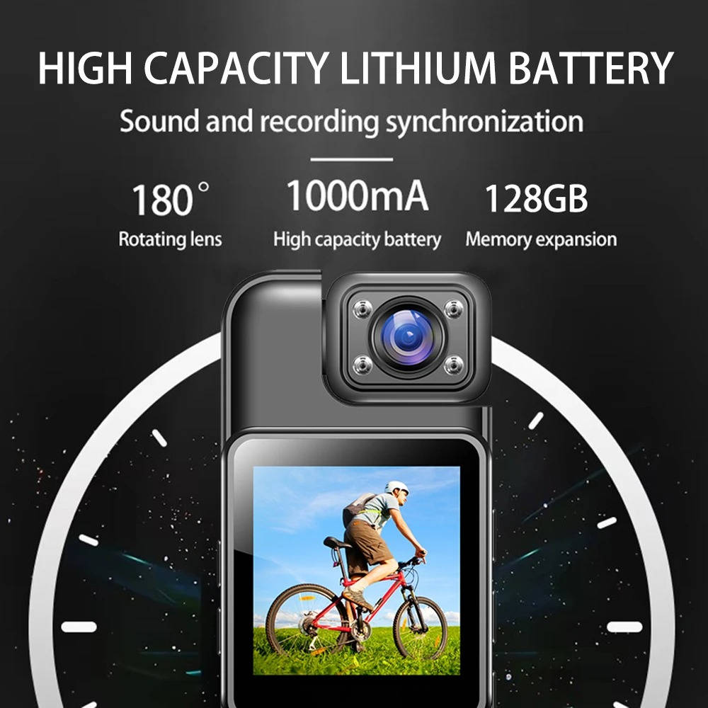 Belro 4K Ultra HD WiFi mini body camera showing compact design with lens and indicator lights for discreet recording.
