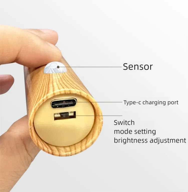 Belro plug-in motion sensor night light illuminating a bedroom, ideal for safe, hands-free lighting during the night