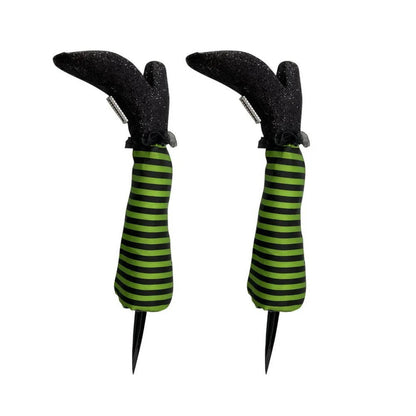 Belro Witch Legs Halloween decoration with spooky, tattered fabric and eerie design for festive home and garden Halloween decor.