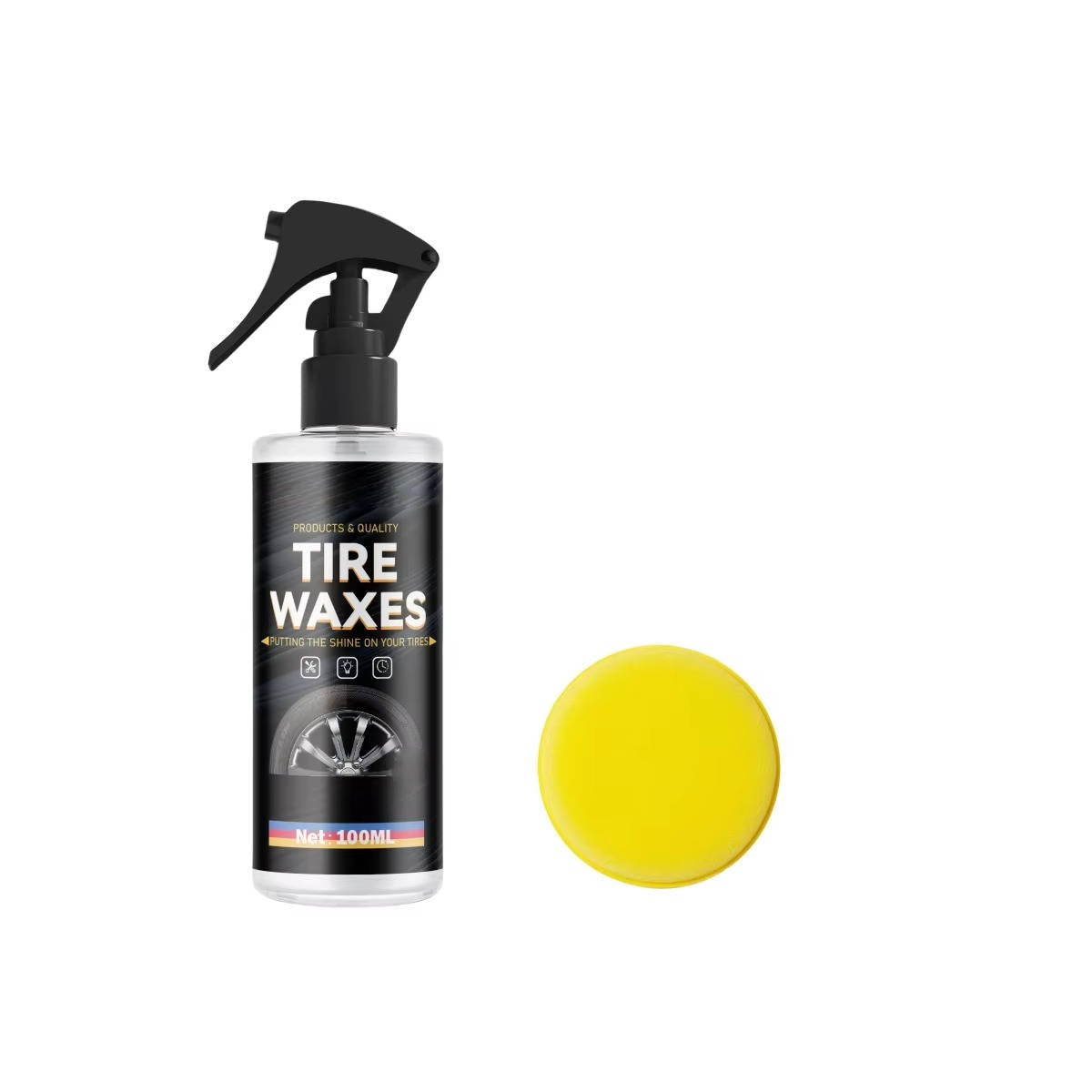 Belro 2-pack tire shine spray for home and garden decor, showcasing bottles with glossy finish and vibrant labels.
