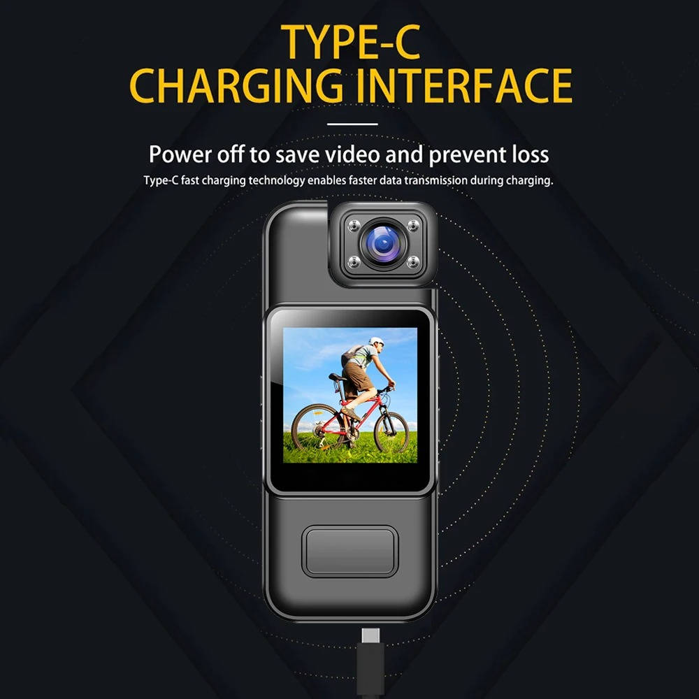 Belro 4K Ultra HD WiFi mini body camera showing compact design with lens and WiFi indicator for discreet recording.